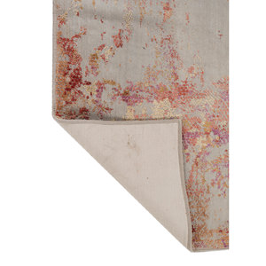 Alfombra Kavi Azul de Lana y Seda de Bambú Anudada a Mano, Unstring Srb(713(Fr)), Diseño Abstracto para Uso Doméstico - Product Image 5