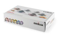Ensemble de tasses à café en porcelaine Lisbona de design italien, 6 pièces |   Majolique à motif géométrique |   Compatible lave-vaisselle et micro-ondes |   Technique de décalcomanie
