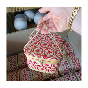 Cesta de bambú tejida Simple con tapa, caja de cesta de bambú hecha en Vietnam, venta al por mayor a mediados de otoño - Product Image 5