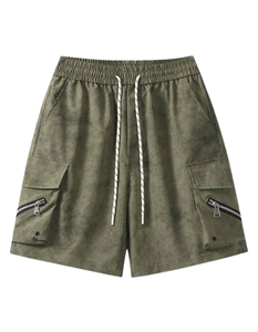 กางเกงขาสั้นผ้าคอตตอน100% พร้อมกระเป๋าของผู้ชายกางเกงขาสั้นแนวสตรีทของผู้ชายทรงหลวมใส่สบายๆแห้งเร็วและระบายอากาศได้ดีสำหรับฤดูร้อน - Product Image 6