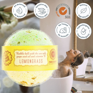 Bomba de Baño de Hierba Limón, Producto de Baño de Lujo de Primera Calidad, Fabricación en la UE, Proveedor de Letonia, Marca Privada, Pedidos al por Mayor - Product Image 2