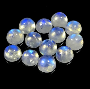 Mehrajudin Gems, Piedras Preciosas Sueltas de Alta Calidad, Cabujón de Piedra Lunar Arcoíris Natural de Calidad AA, 3mm-6mm, Fuego Azul, Gemas Blancas para Joyería - Product Image 3
