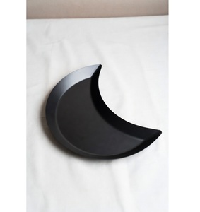 Plateau décoratif en métal noir, artisanat métallique pour mariage, écologique, léger, moderne, fonctionnel, service de qualité supérieure, attrayant - Product Image 1