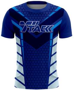 Camiseta de fútbol hecha a medida de alta calidad 100% algodón tejido nombre del equipo diseño de impresión personalizado antiarrugas secado rápido OEM al por mayor - Product Image 1