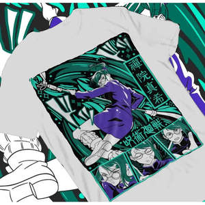 เสื้อยืดมาคิ เซนิน จูจุตสึ ไคเซ็นผ้าฝ้ายเจอร์ซีย์ 100% พร้อมตกแต่งโลโก้ - Product Image 3