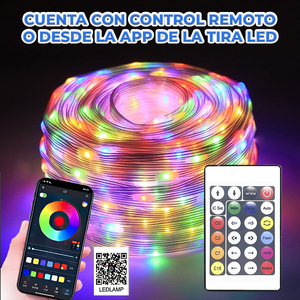 Luci a stringa LED RGB da 10 metri con telecomando Bluetooth, grado di protezione IP65 per giardino e paesaggio, corpo lampada in PVC e rame - Product Image 2