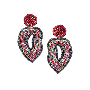 ต่างหูลูกปัดแฟชั่นทำมือสำหรับผู้หญิงทำมือหลายสี - Product Image 1