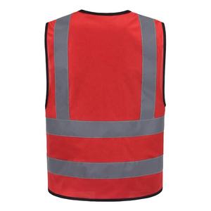 Chaleco de Seguridad Reflectante de Color Rojo, Ropa de Trabajo de Seguridad para Hombre, para Construcción con Luz LED, Ropa de Tráfico - Product Image 2