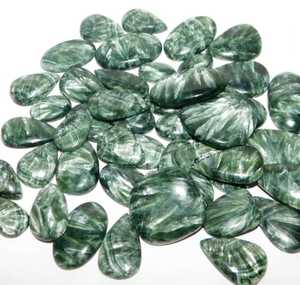 100% cabujón de serafinita Natural de alta calidad, piedra preciosa suelta pulida para la fabricación de joyas, forma de mezcla increíble de alta calidad - Product Image 1