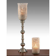Portavelas de huracán con cuentas de cristal decorativo de boda de alta calidad de lujo Chapado en plata, centro de mesa, taza hermosa - Product Image 2