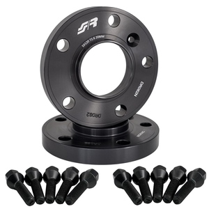 2 entretoises de roue noires 20mm 5x120 centrage 72.6 avec bull. - Product Image 1