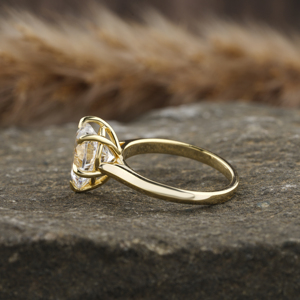 Anillo de compromiso de diamante con forma de corazón cultivado en laboratorio, K oro sólido de 10, certificado IGI, lujoso anillo de regalo con ajuste de solitario para mujer - Product Image 2