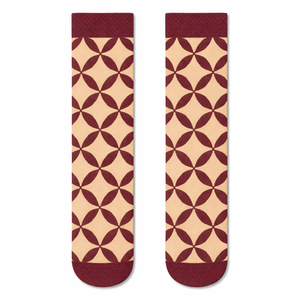 ถุงเท้าลายเรขาคณิตหลากสีสัน ขนาดมาตรฐานสำหรับผู้ชายและผู้หญิง ผลิตจากผ้าฝ้ายคุณภาพสูง จำนวนเส้นด้ายมาก ผลิตจากโรงงานเพื่อการส่งออก - Product Image 1