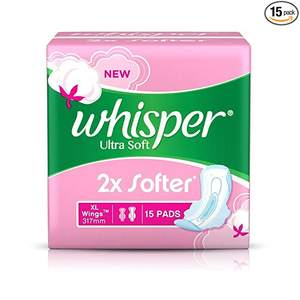 Whisper Clean Wear-almohadillas femeninas ultrafinas con alas, absorción pesada, 120 unidades (3 paquetes de 40) - Product Image 4