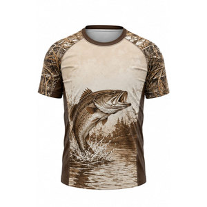 Chemise de pêche coupe ajustée grande taille coupe-vent à sublimation, séchage rapide, respirante, antibactérienne, UPF 50, prix raisonnable, vente en gros - Product Image 2