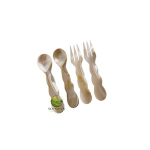 Tenedor de Frutas de Lujo con Incrustaciones de Madreperla, Ecológico, Mini Tenedor de Postre de Concha de Perla, Palillo para Comida, Cubertería para el Hogar y Hoteles - Product Image 2