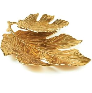 Golden Finished Bowl Casting Aluminum Luxury Modern <b>Leaf</b> Bowl Tabletop Indoor Outdoor Home Hotel Decorative Bowl Wholesale Rate - Product Image 3