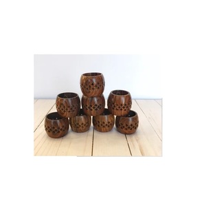 Anneau de serviette en bois de différentes formes forme ronde anneau de serviette en bois massif de haute qualité du meilleur dessus de table - Product Image 4