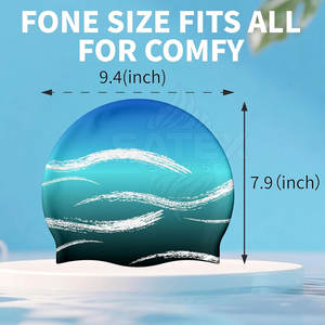 Soft Silicone <b>Swim</b> <b>Hats</b>-Waterproof & Breathable Secure Fit for Adult Training & Competitive Swimming Customizable Sizes & Colors - Product Image 4