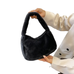 Wholesale Affordable New Fashion Plush <b>Tote</b> Handbag Portable Travel Reusable Storage <b>Bag</b> - Product Image 1