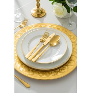 Stainless steel cutlery <b>set</b> gold finished, a masterpiece of elegance, strength, and glamour for unforgettable dining style - Product Image 4