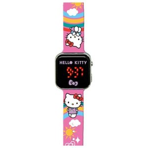 HELLO KITTY HK 50201 Sport Watch for Kids Water-Resistant Analog Digital Display Plastic Steel Band Customizable <b>Battery</b> <b>Square</b> - Product Image 1