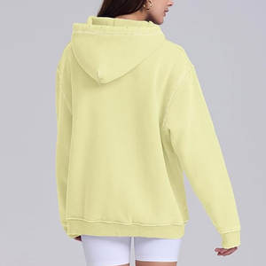 Mujeres Etiqueta privada Lavado con ácido Sudadera con capucha Hombres Suéteres sueltos en blanco Venta de invierno Hombres Desgastado Etiqueta privada Drop Shoulder Hoodies - Product Image 2