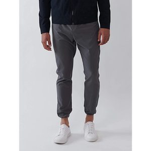 Joggers activos cónicos para hombre, pantalones de chándal de lona de secado rápido con logotipo personalizado, 4 vías, poliéster elástico, licra, gimnasio, correr - Product Image 1