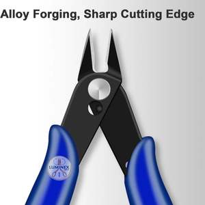 Coupe-fils en acier inoxydable 2 pièces, coupe-fils micro légers pour la fabrication de bijoux artisanaux, l'électronique, les modèles en plastique, les attaches zippées - Product Image 4