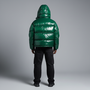 Chaqueta de Hombre con Cierre, Estilo Moderno, Ligera, con Relleno de Algodón, Diseño Sólido, con Capucha, Estilo Burbuja, Nueva y en Oferta - Product Image 6