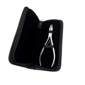 Pince d'extension de cheveux avec logo personnalisé Micro anneaux avec boucle Aiguilles et pinces Kit d'outils d'extension de cheveux professionnel - Product Image 4