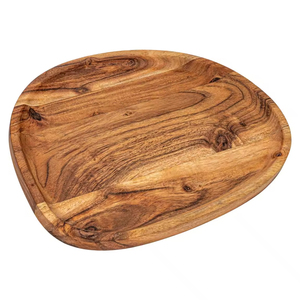 Fuente de fábrica, plato para servir en forma de escudo de estrella, plato de madera de acacia para servir queso, verduras, frutas y ensalada, tabla de cortar - Product Image 5