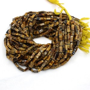 Cuentas rectangulares lisas de ojo de tigre Natural de primera elección con acabado liso para Diseño Artesanal y trabajo de accesorios de moda - Product Image 1