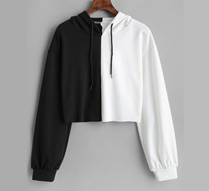 เสื้อฮู้ดครอปผู้หญิงแบบสวมใส่สบายสำหรับฤดูหนาว - Product Image 5