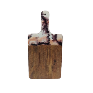 Elegante bandeja rectangular de madera para servir para comedor, decoración del hogar y regalos, artesanías de resina, modelo de Ángel, presentación de comida pintada - Product Image 5