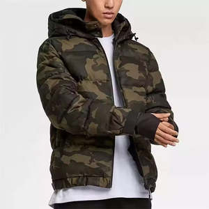 2025 OEM personalizado de camuflaje táctico acolchado burbuja abajo chaqueta acolchada con bucles de pulgar chaqueta de invierno para Unisex - Product Image 3