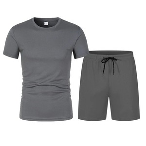 Conjunto de traje de baloncesto para correr y entrenamiento físico de verano para hombre, camiseta y pantalones de manga corta de malla transpirable de talla grande - Product Image 1