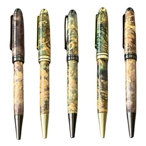 Luxury Business <b>Gift</b> Stabilized Wood Ballpoint <b>Pens</b> Custom Logo Engraved Burl Serpentine Style - Product Image 1