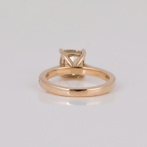 Luxueux 18KT plaqué or pavé réglage coupe côté bague de fiançailles jaune coussin coupe laboratoire créé diamant Style classique filles cadeau - Product Image 5