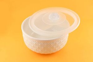 Bol en céramique allant au micro-ondes pour les repas quotidiens Bol de nourriture en céramique blanc brillant pour les maisons minimalistes de HAND MADE CRAFT - Product Image 3