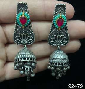 OM Fashion Studio alemán plata clásico oxidado largo en forma de dos tonos chapado ligero multifunción accesorios de moda - Product Image 1