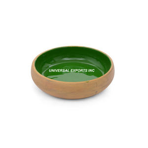 Bol à salade en bois fini naturel Bol de service fait main d'excellente qualité Bol de table rond Nouveau bol à chocolat - Product Image 2