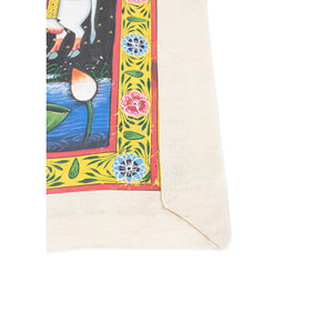 ผ้าตกแต่งผนังลายปิชไว สีเทาและสีดำ ผ้าฝ้ายคุณภาพดี งานศิลปะตกแต่งผนังสุดหรู - Product Image 4