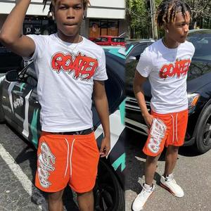 ชุดเสื้อกางเกงขาสั้นสำหรับผู้ชาย,ชุดเสื้อยืดและกางเกงขาสั้นเสื้อยืดแฟชั่นพร้อมชุดกางเกงขาสั้นที่เข้ากัน - Product Image 1