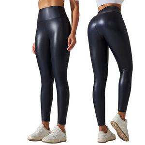 Dernier modèle de pantalons en cuir pour femmes Offre Spéciale pour femmes Pantalons en cuir Pantalons en cuir décontractés Vente en gros - Product Image 6