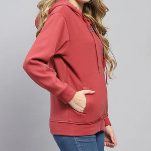 Sweat-shirt thermique à fermeture éclair intégrale pour femme avec capuche Logo avant 100% coton Vente en gros Toutes tailles Fermeture éclair longue Collection d'hiver Prix ​​bas - Product Image 4