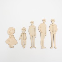 Jouets en bois créatifs de haute qualité pour la peinture DIY, jouet éducatif pour enfants pour apprendre la création de mode, Delarchi WT03