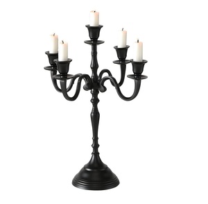 Candelabros de aluminio y metal de 5 brazos con diseño personalizado, decoración para el hogar más sostenible para bodas, disponible en varias formas - Product Image 3