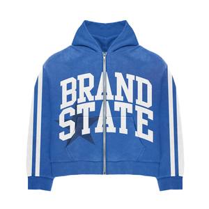 Vintage personalizado ácido lavado sol desvanecido pulóver Streetwear Casual desgastado bordado Sudadera con capucha Flare pantalón de talla grande invierno - Product Image 4