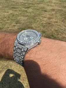 Reloj de Lujo para Hombre de 44mm con Esfera y Correa de Moissanita, Diseño Esqueleto, Pasa el Test de Diamantes, Joyería de Moda - Product Image 4